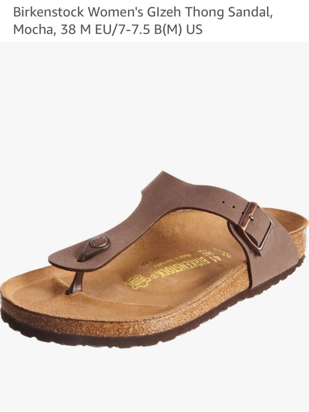 Birkenstock Brown Leather Thong Sandal